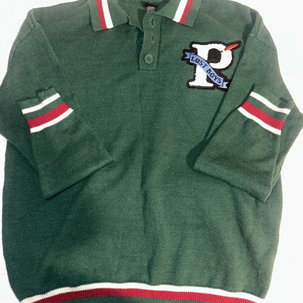 Disney Green Peter Pan Knit Sweater